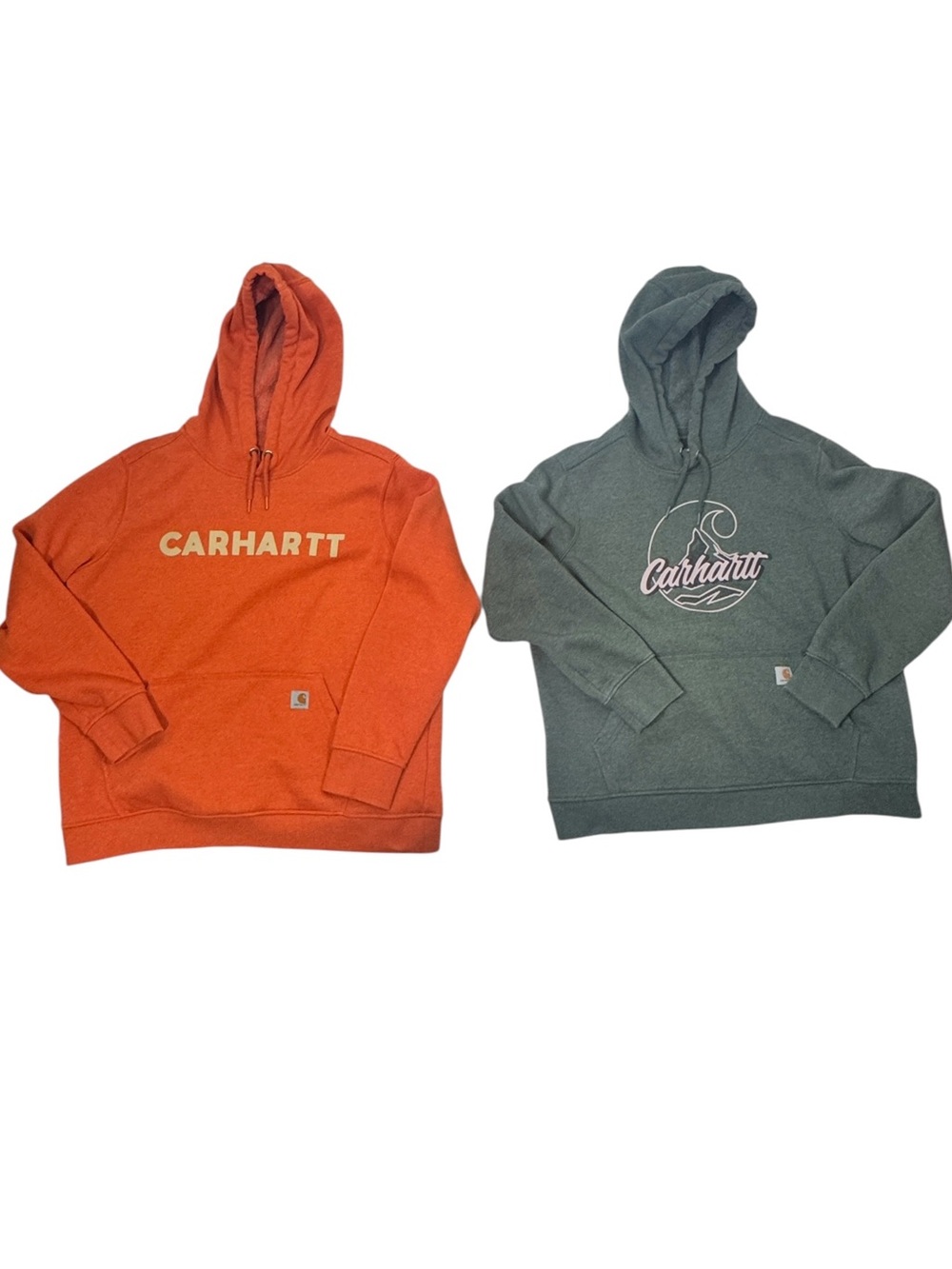 Carhartt Women's Relaxed Fit Hoodie Sweatshirt Bundle Size 1X (Set of 2)